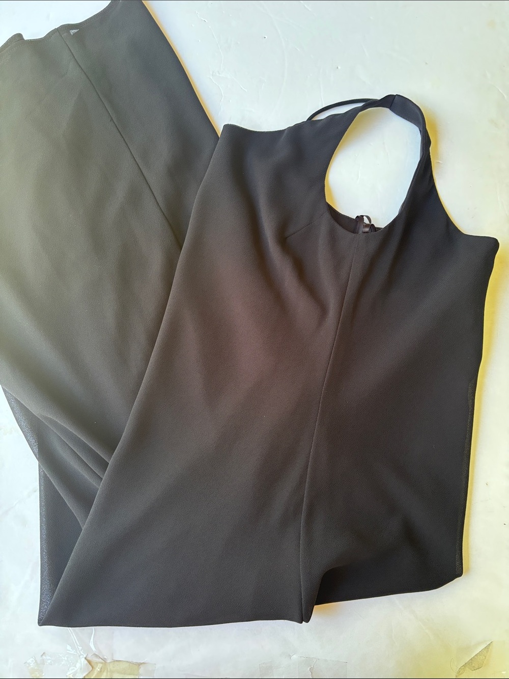 Vintage 90’s Minimalist Black Long Maxi Gown Asymmetrical Bias Homecoming Formal - Picture 10 of 16